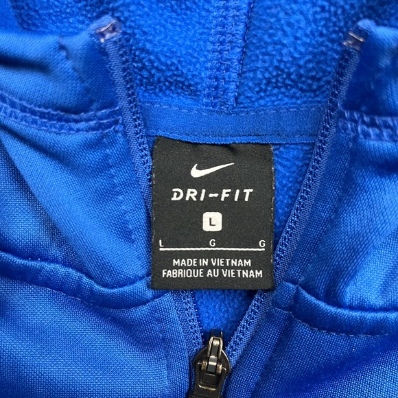 Duke Blue Devils Nike Dri Fit Hoodie Mens L Blue Basketball Team NCAA Full Zip - Picture 3 of 8